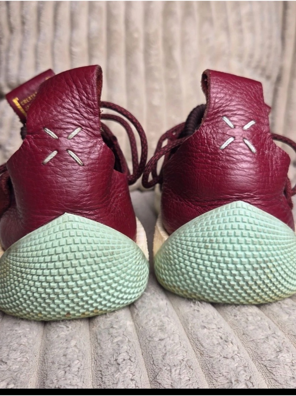 Adidas Harden LS 2 Lace CG6277 Maroon Leather Basketball Shoes Men's Size 10 - Picture 3 of 7